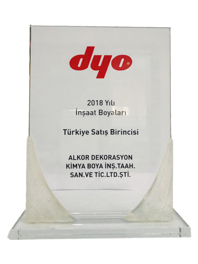 DYO 2018 Yılı İnşaat Boyaları Türkiye Satış Birinciliği Plaketi